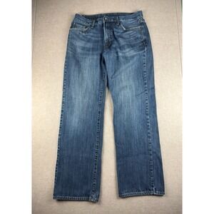 Lucky Brand Jeans Men's 32 Blue Modern Straight Leg‎ Low Rise Medium Wash